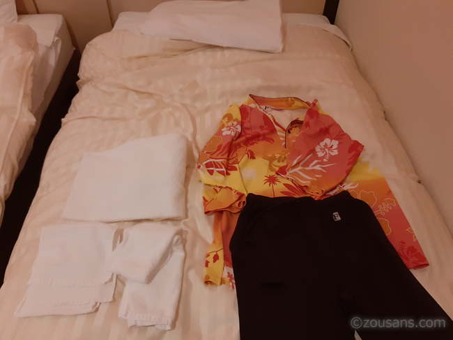 三井ガーデンホテルプラナ東京ベイ（子連れディズニーのおすすめ格安ホテル）の館内着とタオル